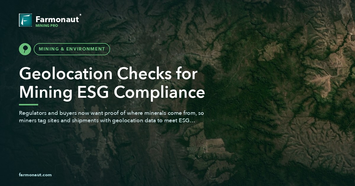 Geolocation Checks For Mining Esg Compliance