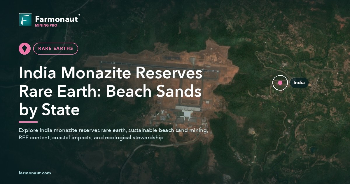 India Monazite Reserves Rare Earth: Beach Sands By State