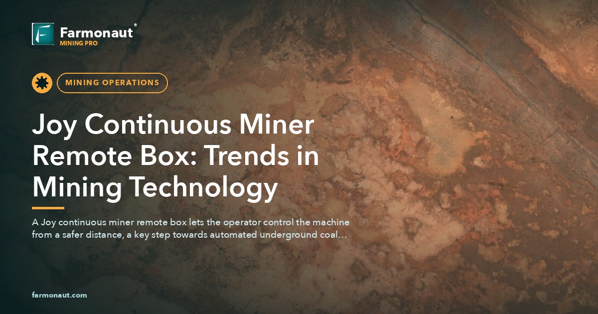 Joy Continuous Miner Remote Box: Trends In Mining Technology