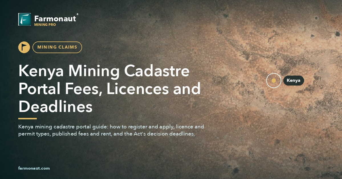 Kenya Mining Cadastre Portal Fees, Licences And Deadlines