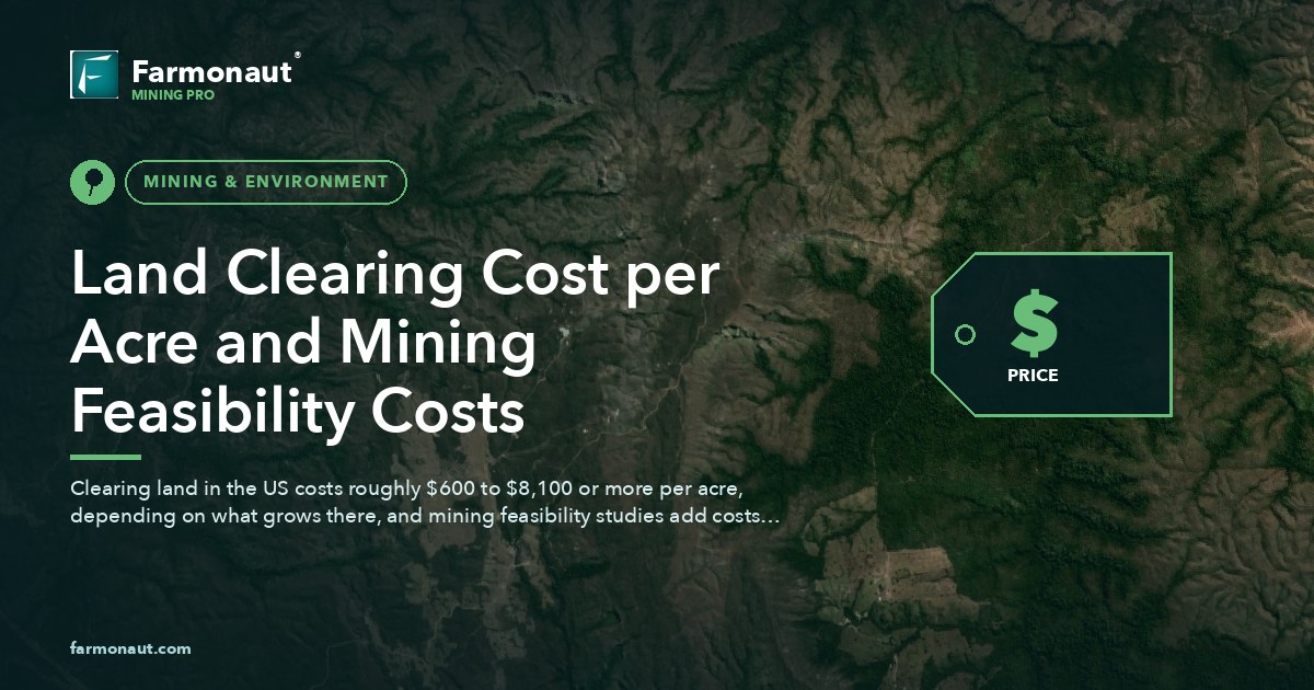 Land Clearing Cost Per Acre And Mining Feasibility Costs