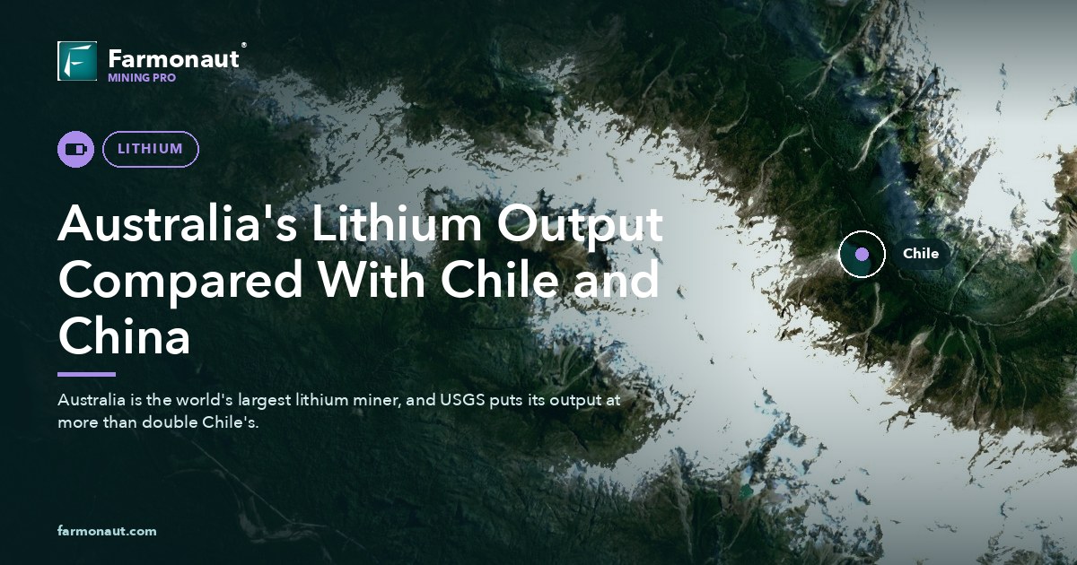 Australia'S Lithium Output Compared With Chile And China
