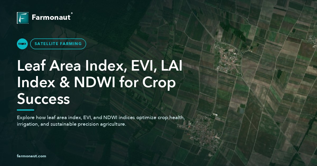 Leaf Area Index, Evi, Lai Index &Amp; Ndwi For Crop Success