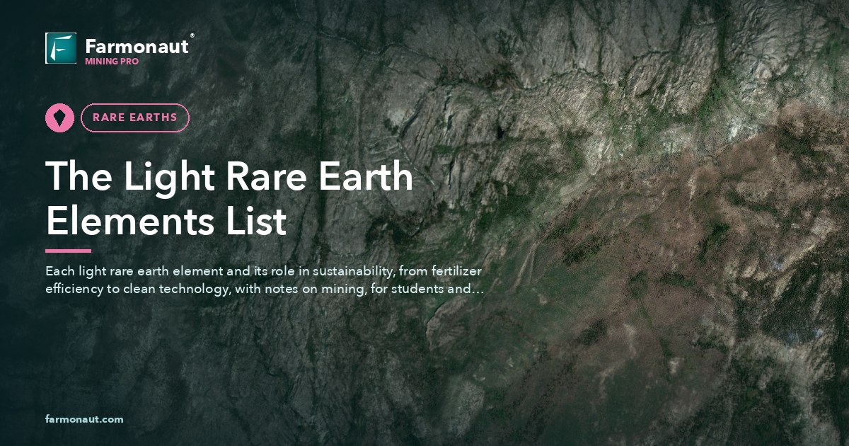 The Light Rare Earth Elements List