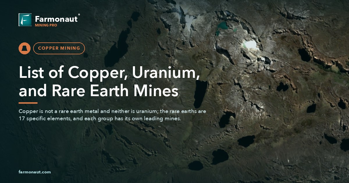 List Of Copper, Uranium, And Rare Earth Mines