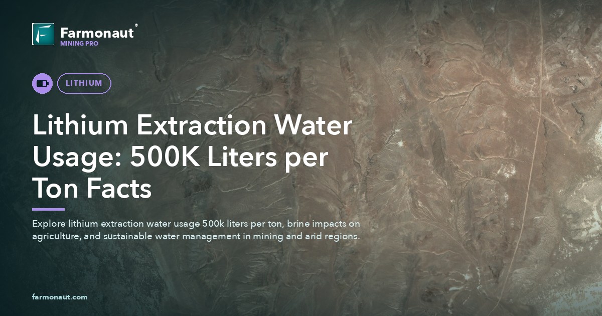 Lithium Extraction Water Usage: 500K Liters Per Ton Facts