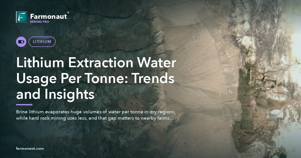Lithium Extraction Water Usage Per Tonne: Trends And Insights