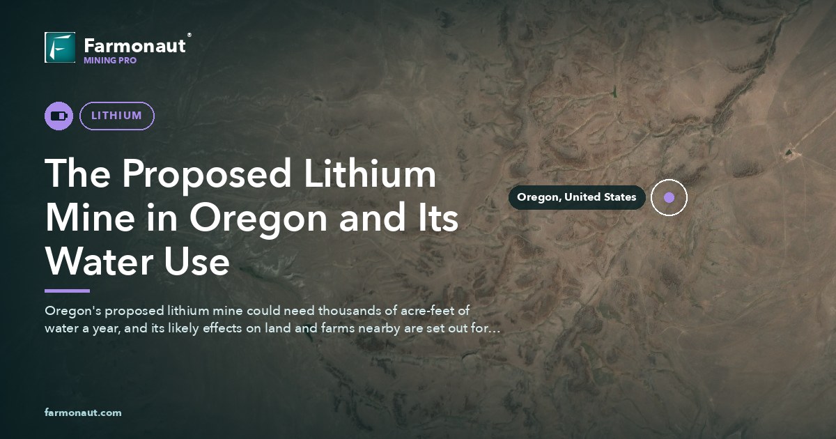The Proposed Lithium Mine In Oregon And Its Water Use