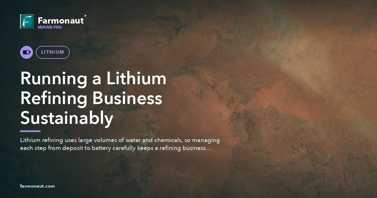 Running A Lithium Refining Business Sustainably