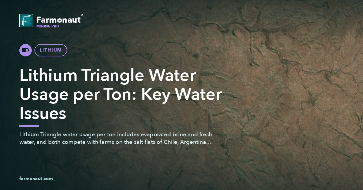 Lithium Triangle Water Usage Per Ton: Key Water Issues