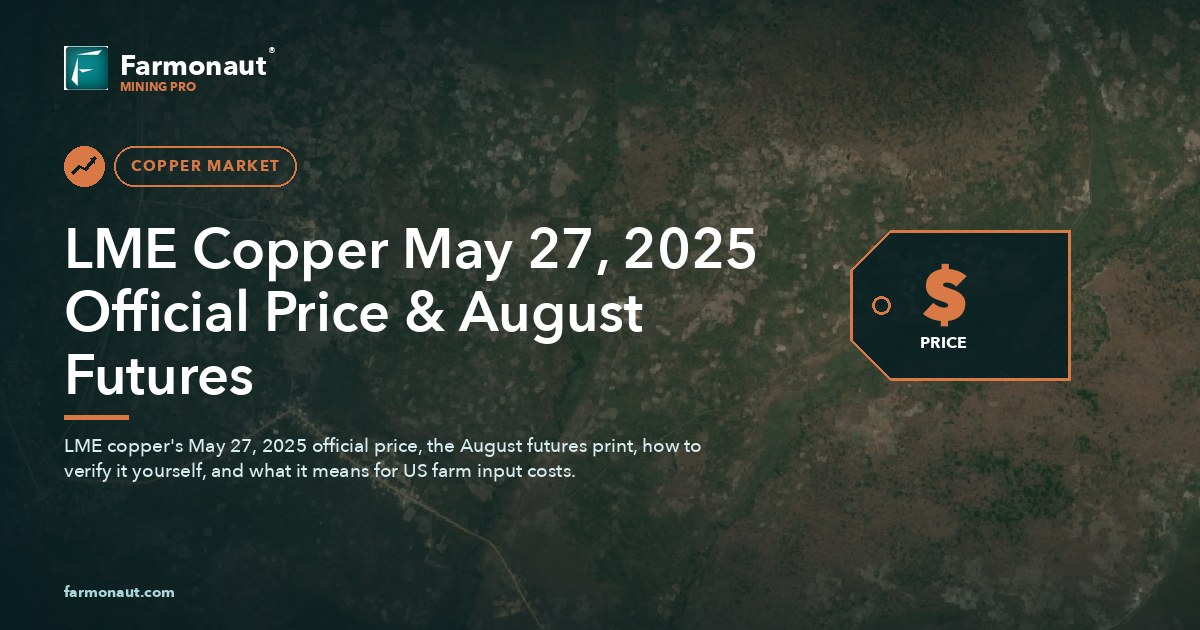 Lme Copper May 27, 2025 Official Price &Amp; August Futures