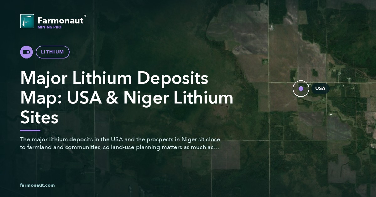 Major Lithium Deposits Map: Usa &Amp; Niger Lithium Sites