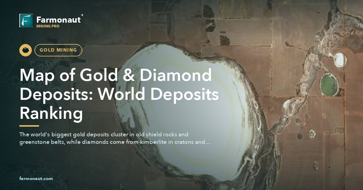 Map Of Gold &Amp; Diamond Deposits: World Deposits Ranking