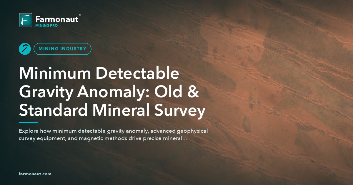 Minimum Detectable Gravity Anomaly: Old &Amp; Standard Mineral Survey
