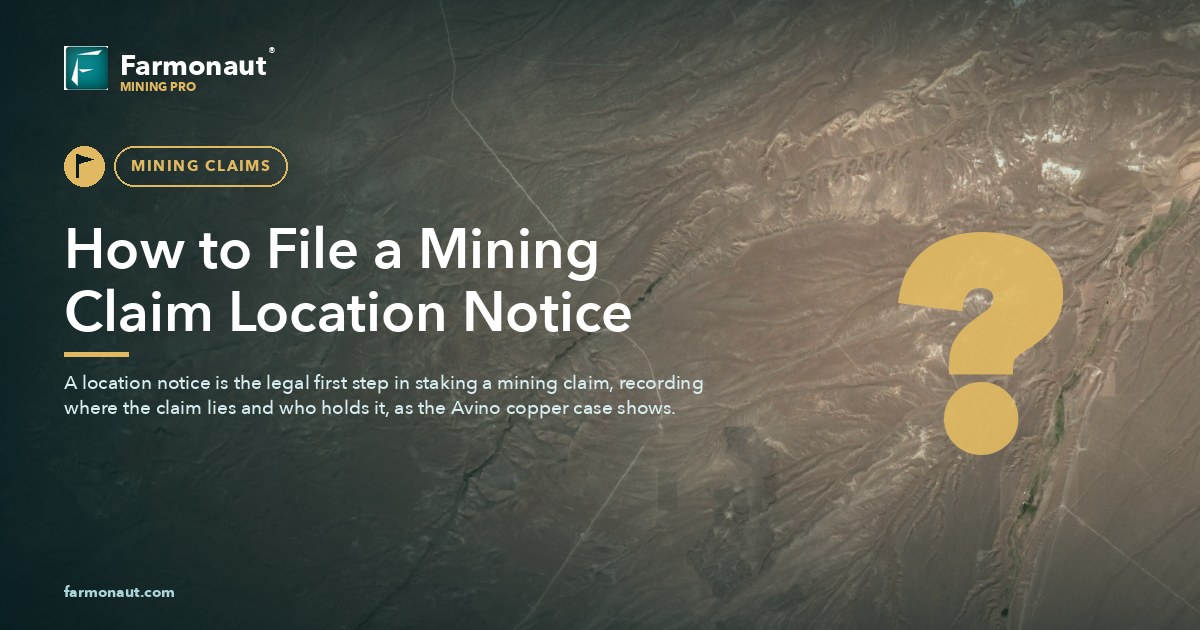 How To File A Mining Claim Location Notice