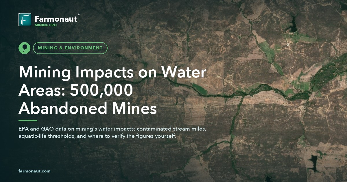 Mining Impacts On Water Areas: 500,000 Abandoned Mines