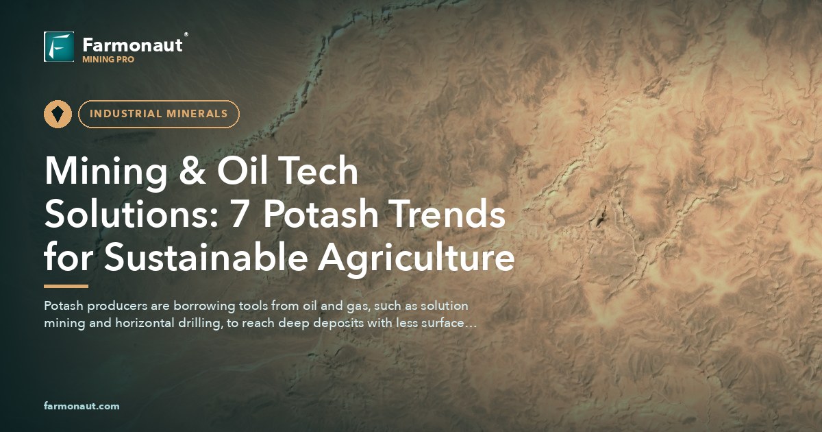 Mining &Amp; Oil Tech Solutions: 7 Potash Trends For Sustainable Agriculture