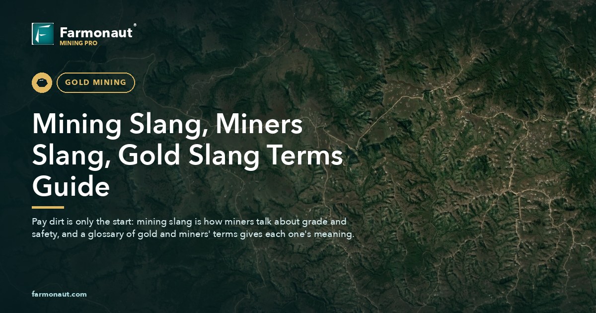 Mining Slang, Miners Slang, Gold Slang Terms Guide 56 Mining Slang, Miners Slang, Gold Slang Terms Guide