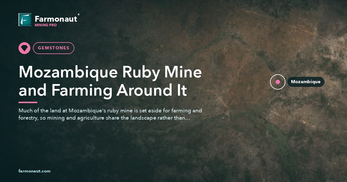 Mozambique Ruby Mine And Farming Around It