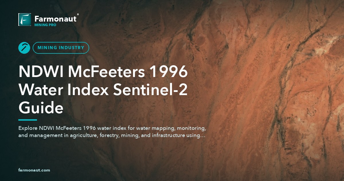 Ndwi Mcfeeters 1996 Water Index Sentinel-2 Guide