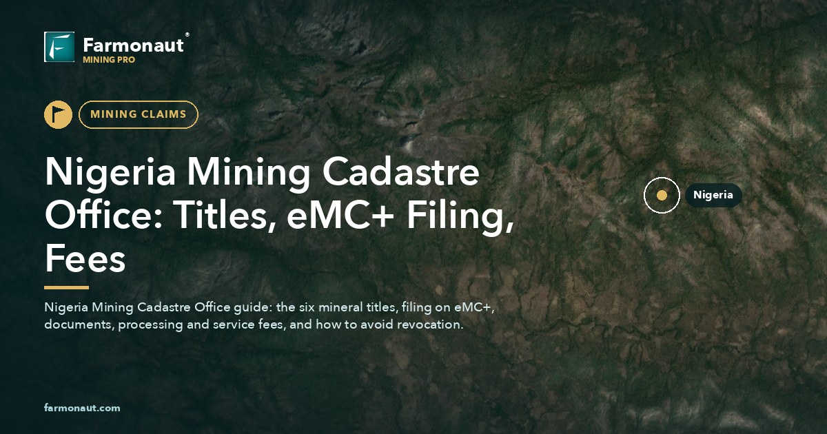Nigeria Mining Cadastre Office: Titles, Emc+ Filing, Fees