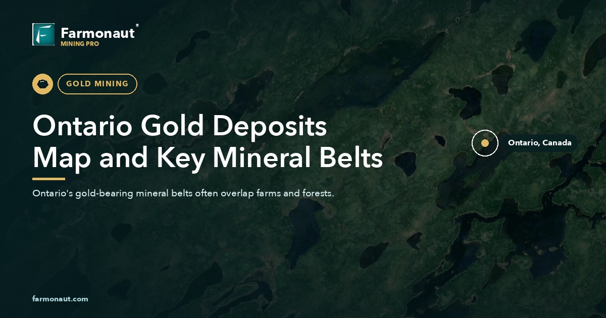 Ontario Gold Deposits Map And Key Mineral Belts
