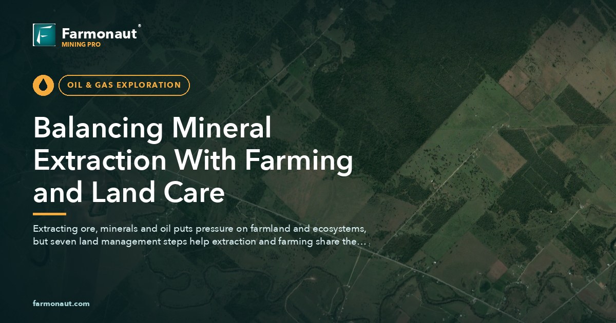 Balancing Mineral Extraction With Farming And Land Care