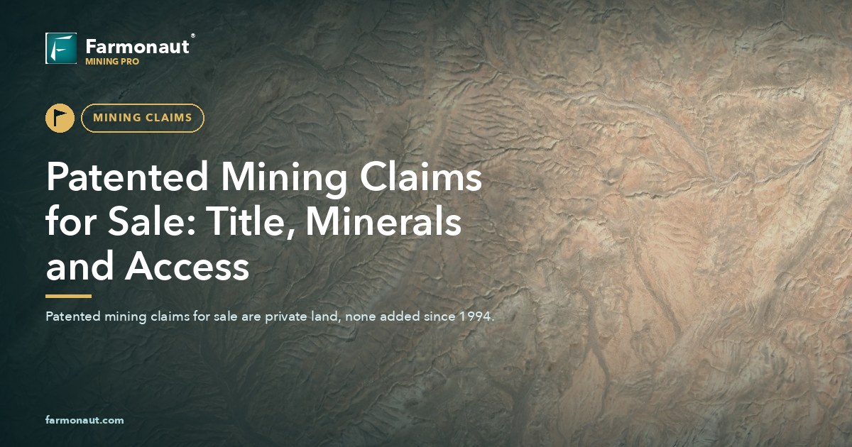 Patented Mining Claims For Sale: Title, Minerals And Access