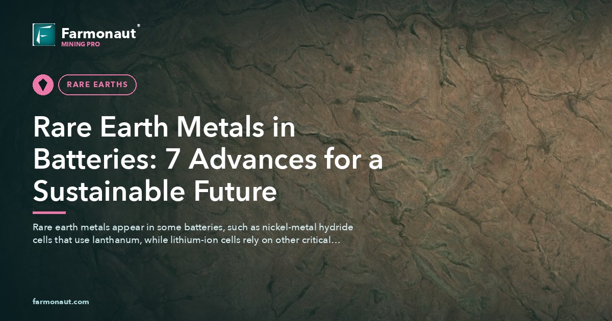 Rare Earth Metals In Batteries: 7 Advances For A Sustainable Future