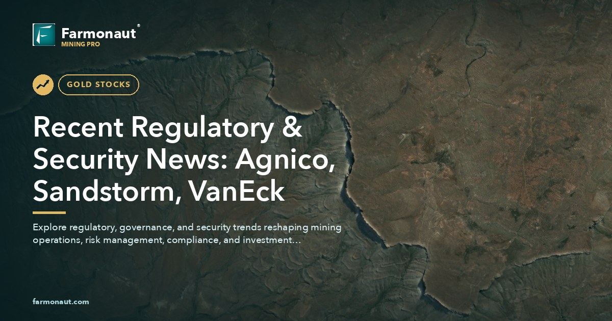 Recent Regulatory &Amp; Security News: Agnico, Sandstorm, Vaneck