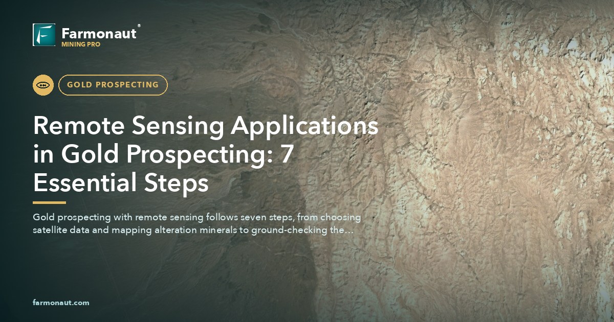 Remote Sensing Applications In Gold Prospecting: 7 Essential Steps 14 Remote Sensing Applications In Gold Prospecting: 7 Essential Steps