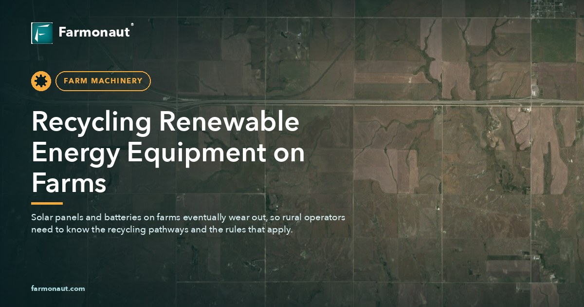 Recycling Renewable Energy Equipment On Farms
