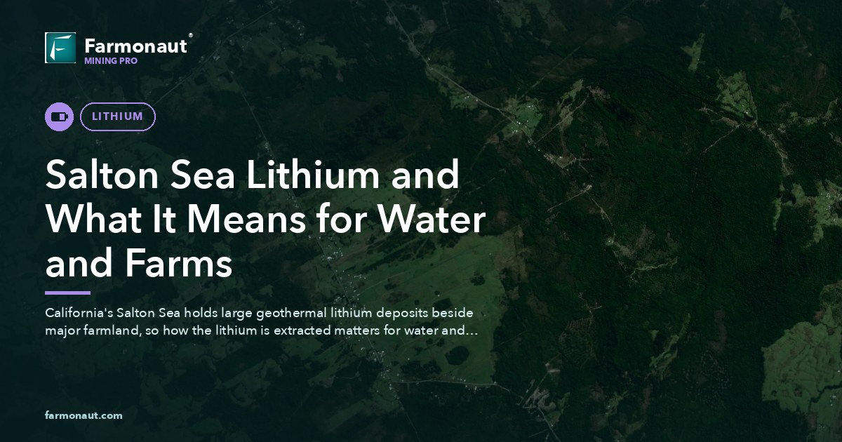 Salton Sea Lithium And What It Means For Water And Farms