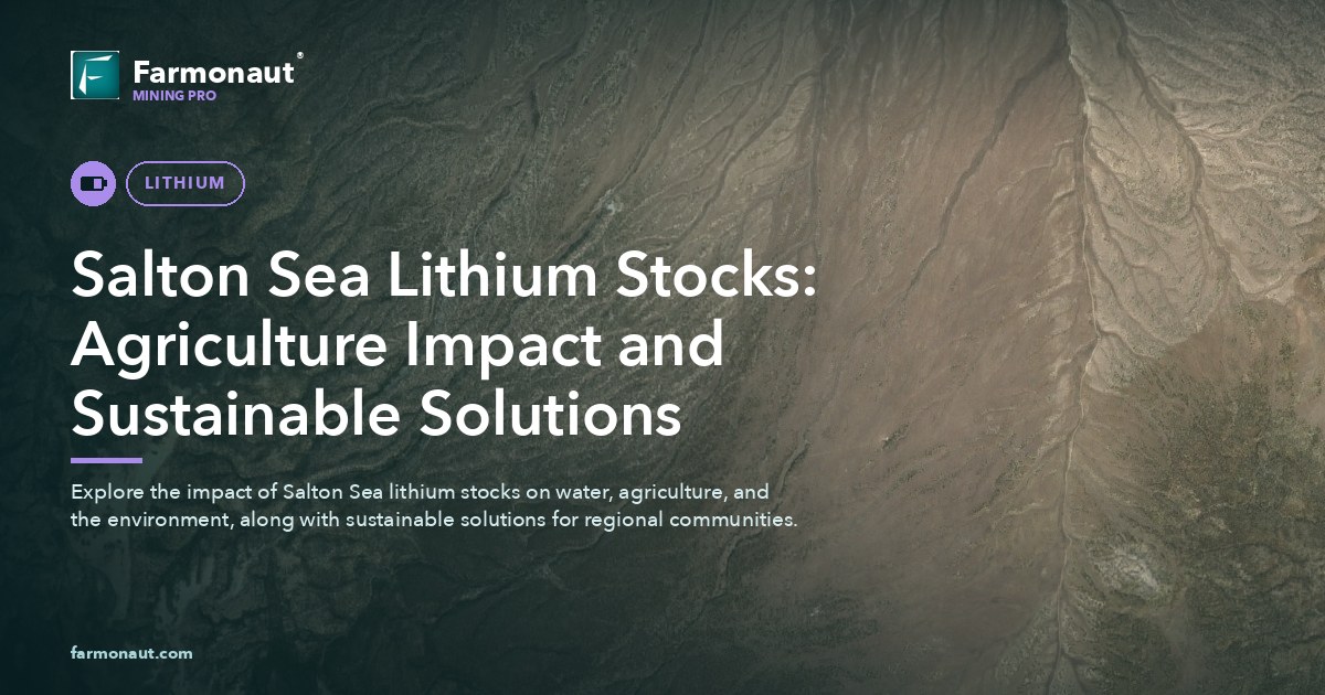 Salton Sea Lithium Stocks: Agriculture Impact And Sustainable Solutions