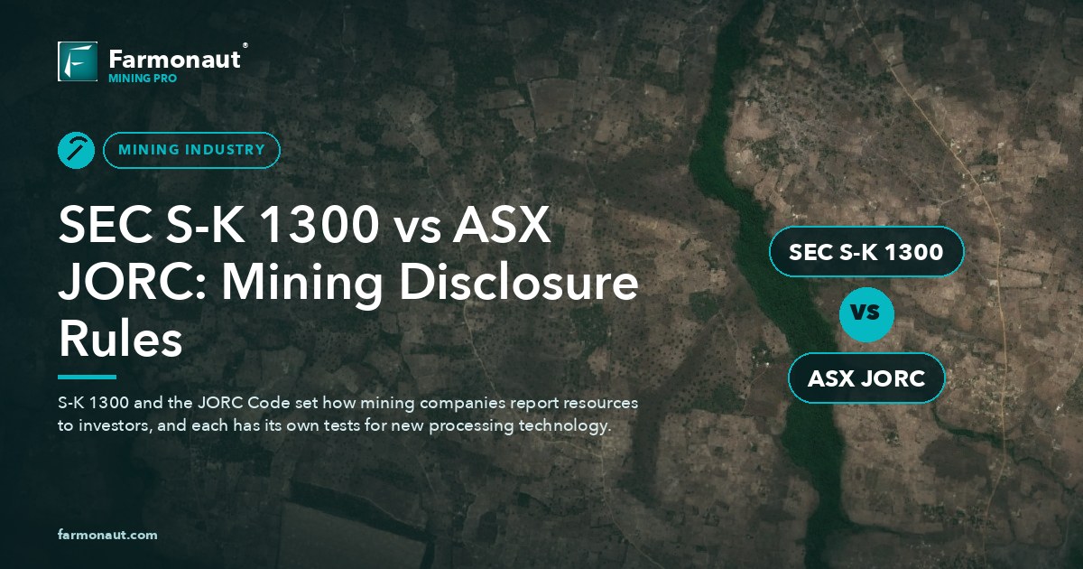 Sec S-K 1300 Vs Asx Jorc: Mining Disclosure Rules