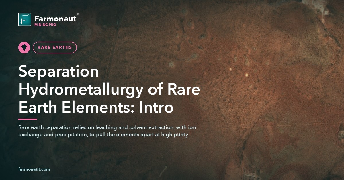 Separation Hydrometallurgy Of Rare Earth Elements: Intro