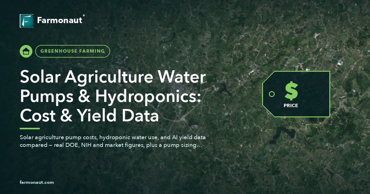 Solar Agriculture Water Pumps &Amp; Hydroponics: Cost &Amp; Yield Data