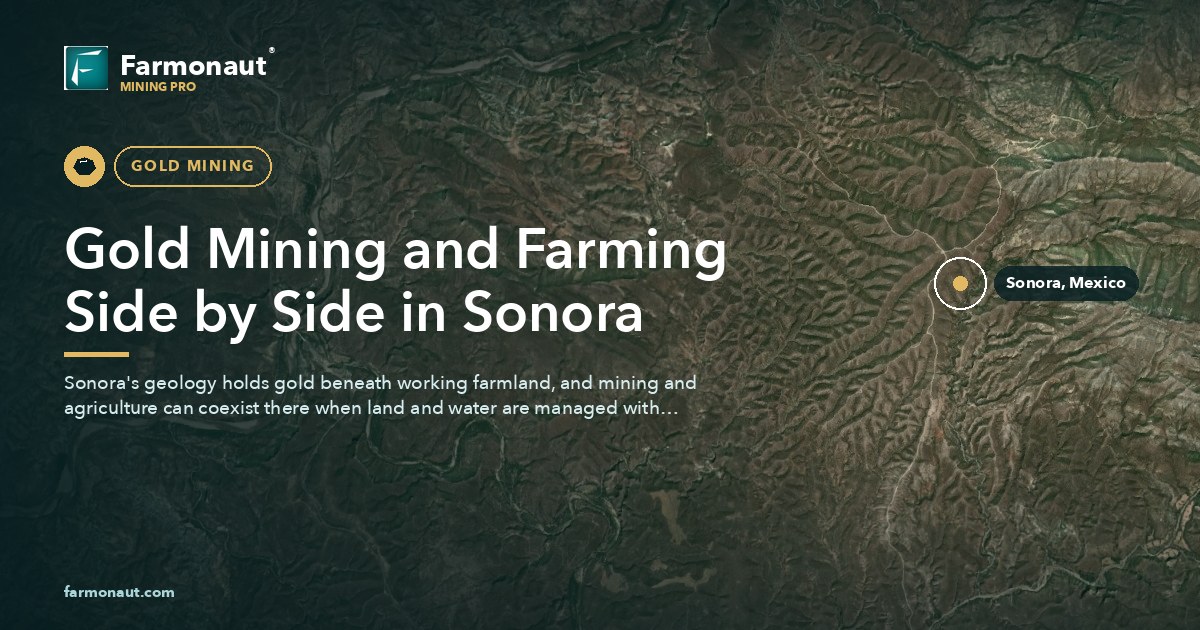 Gold Mining And Farming Side By Side In Sonora