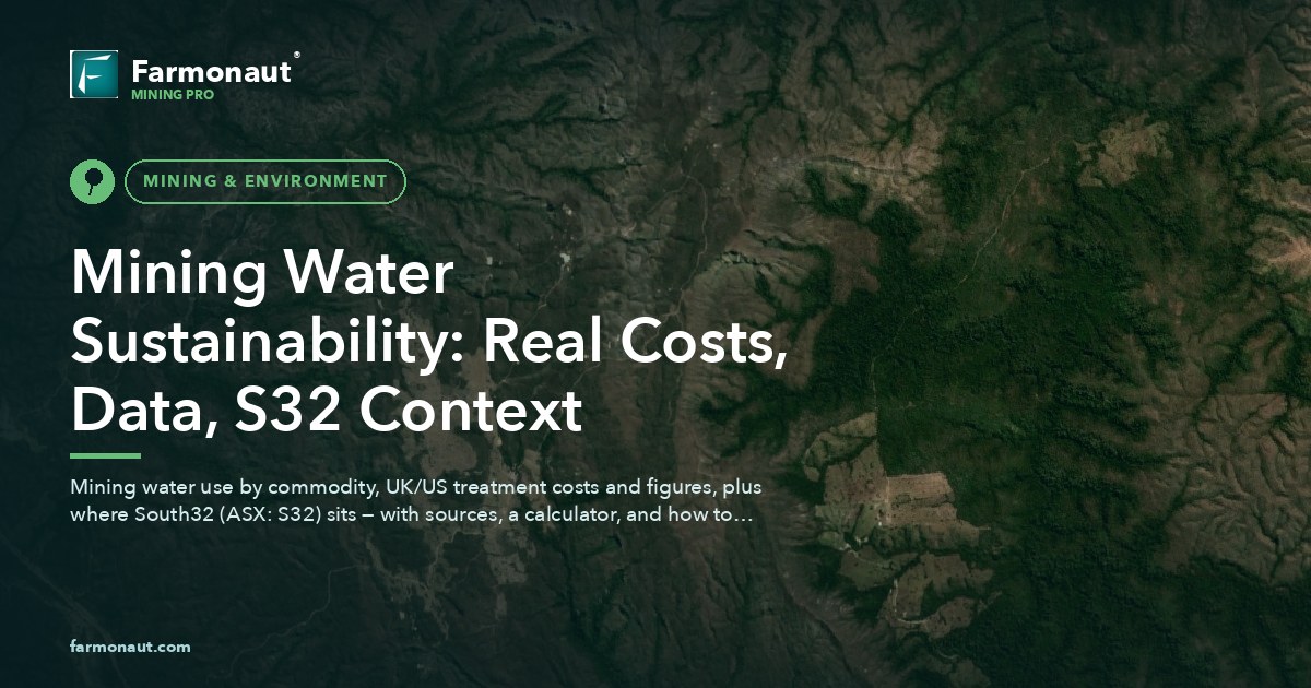 Mining Water Sustainability: Real Costs, Data, S32 Context