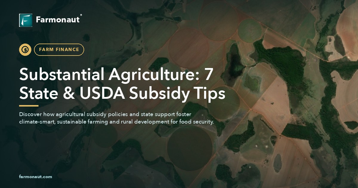 Substantial Agriculture: 7 State &Amp; Usda Subsidy Tips