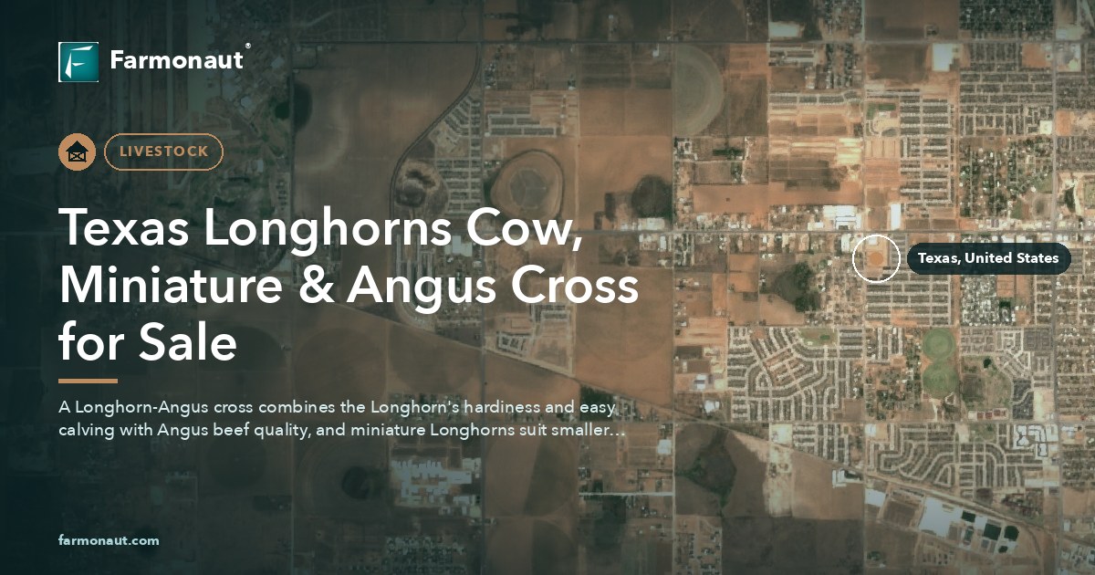 Texas Longhorns Cow, Miniature &Amp; Angus Cross For Sale