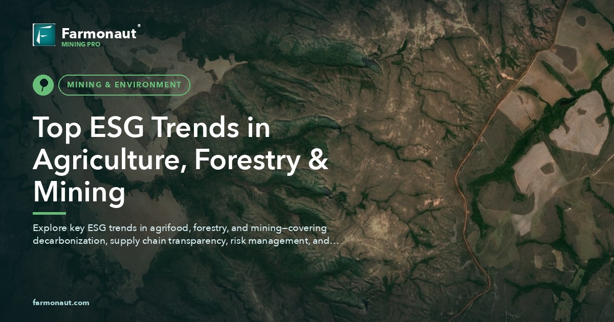 Top Esg Trends In Agriculture, Forestry &Amp; Mining