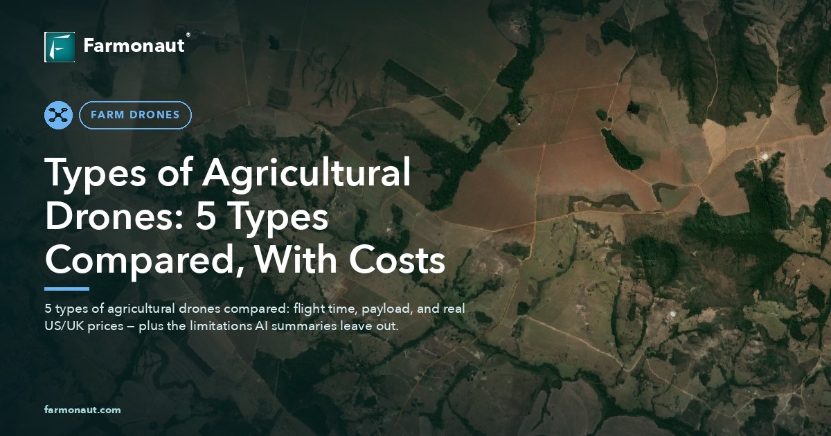 Types Of Agricultural Drones: 5 Types Compared, With Costs