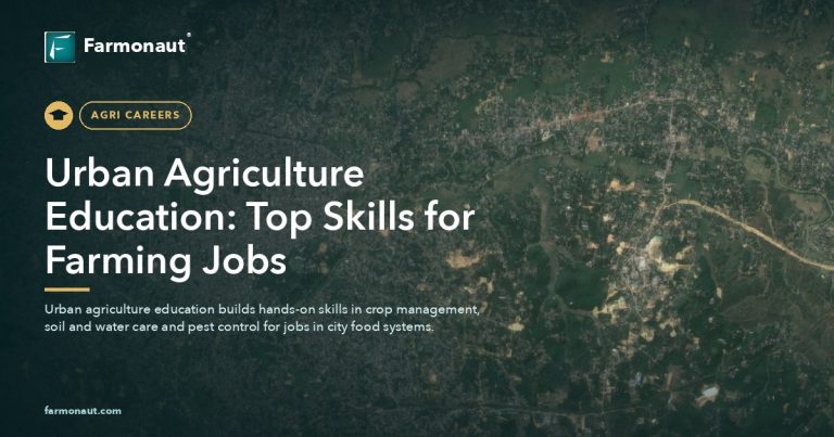 Urban Agriculture Projects: Sustainable Urban Agri Solutions 6 Urban Agriculture Education Top Skills For Farming Jobs Farmonaut V2 1