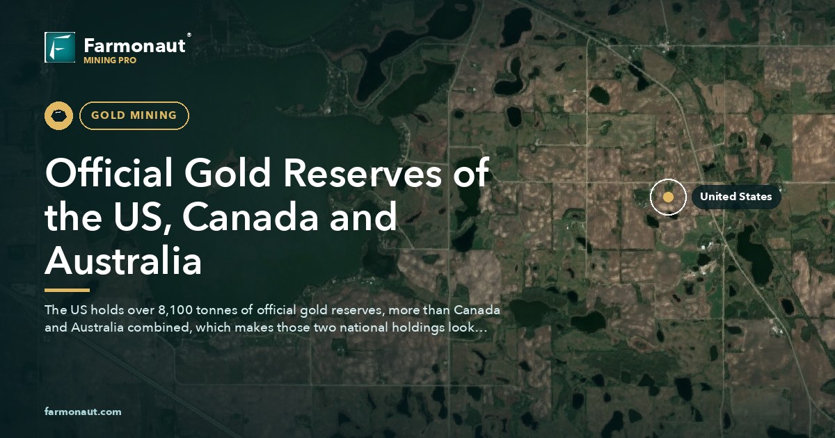 Official Gold Reserves Of The Us, Canada And Australia