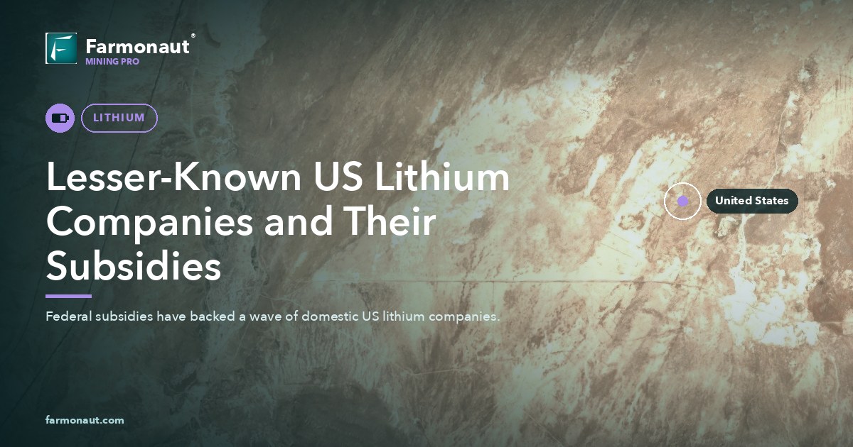 Lesser-Known Us Lithium Companies And Their Subsidies