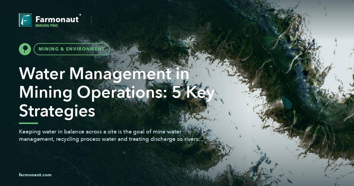 Water Management In Mining Operations: 5 Key Strategies