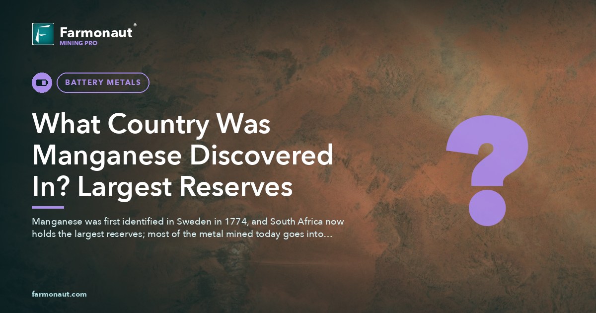 What Country Was Manganese Discovered In? Largest Reserves