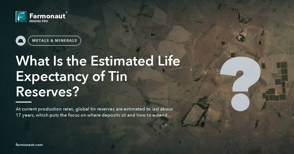 What Is The Estimated Life Expectancy Of Tin Reserves? 156 What Is The Estimated Life Expectancy Of Tin Reserves?