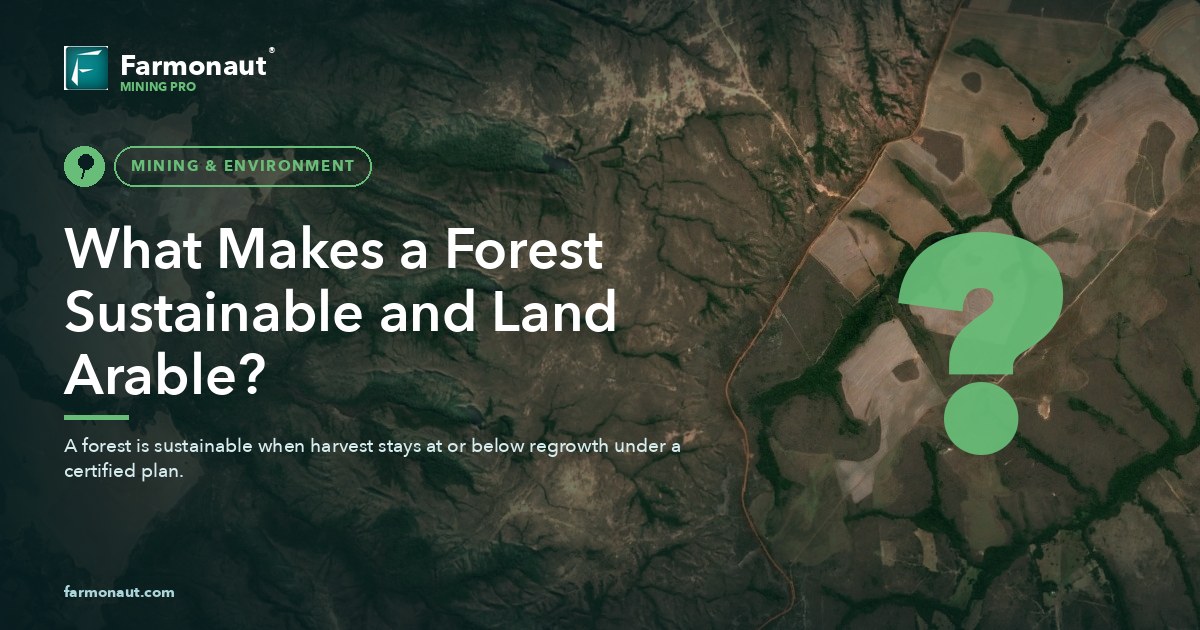 What Makes A Forest Sustainable, And Land Arable? 146 What Makes A Forest Sustainable And Land Arable?